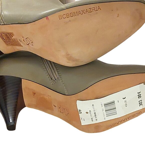 BCBGMAXAZARIA Khaki Beige Leather Boots Size 7.5 $434 - Picture 7 of 11